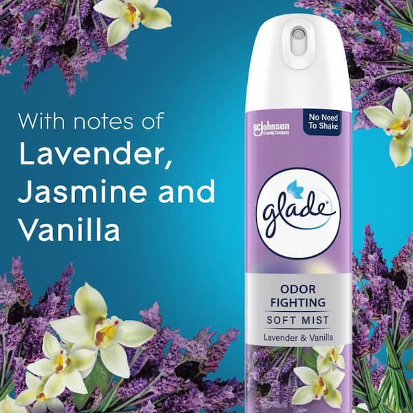 Glade 8 oz. Lavender and Vanilla Scent Air Freshener Spray (6-pack) 377349