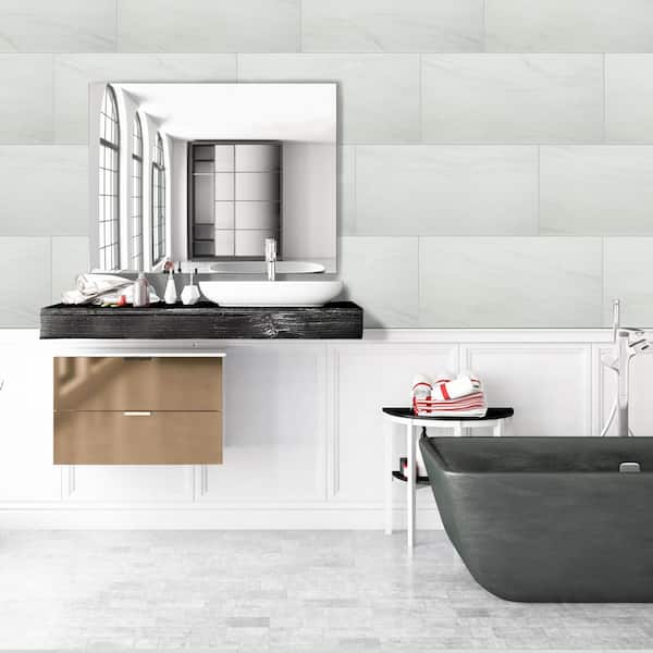 afstand Mindst katastrofe MSI Bianco Dolomite 12 in. x 24 in. Polished Porcelain Floor and Wall Tile  (2 sq. ft. )-NHDBIADOL1224P - The Home Depot