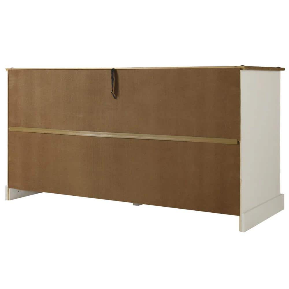 Cottage Series Distressed White Pine Wood Buffet Sideboard