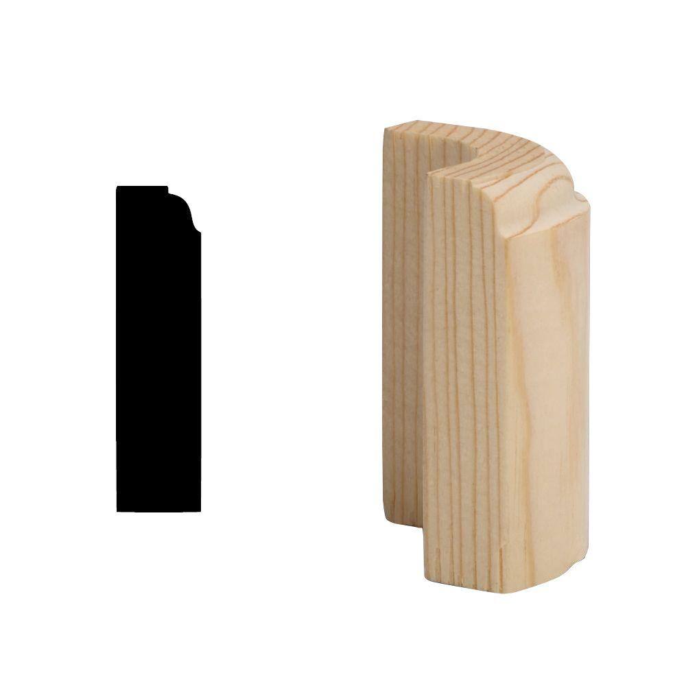 DecraMold DM2 2 1 2 In Solid Pine Miterless Outside Radius Corner   Unfinished Decramold Corner Blocks 10000282 64 1000 