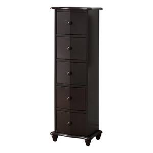 5-Drawer Cherry Wood Chest of Drawers