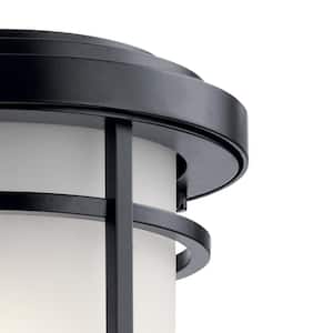 Toman 1-Light Black Outdoor Hardwired Wall Lantern Sconce with No Bulbs Included (1-Pack)