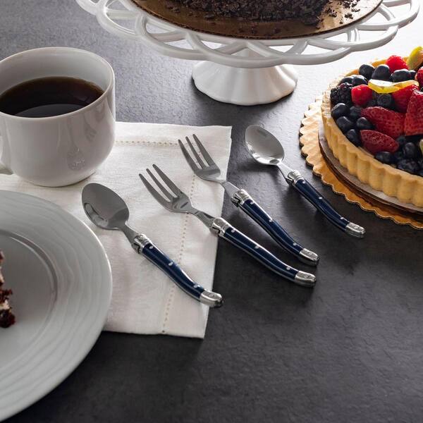 French Home Laguiole Stainless-Steel Coffee Spoons and Cake Forks