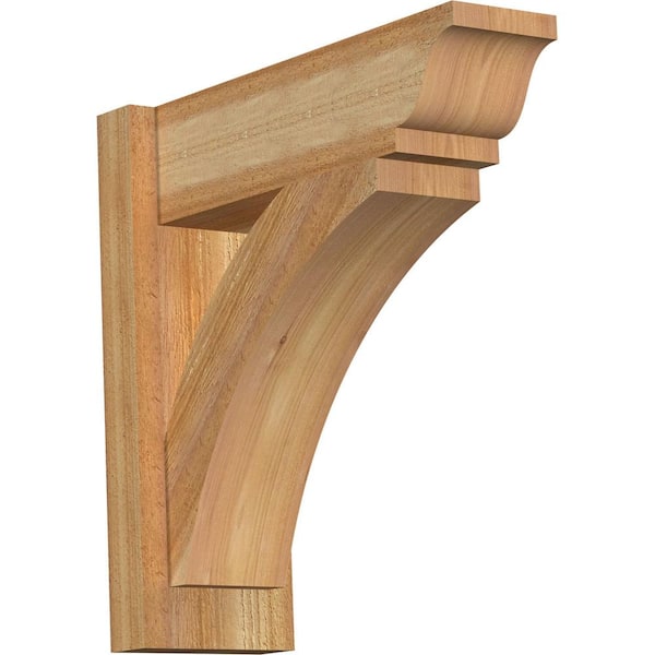 Ekena Millwork 6 in. x 18 in. x 18 in. Western Red Cedar Thorton Traditional Rough Sawn Outlooker