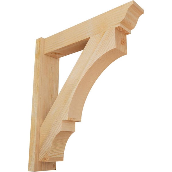 Ekena Millwork 6 in. x 30 in. x 26 in. Douglas Fir Balboa Traditional Rough Sawn Outlooker