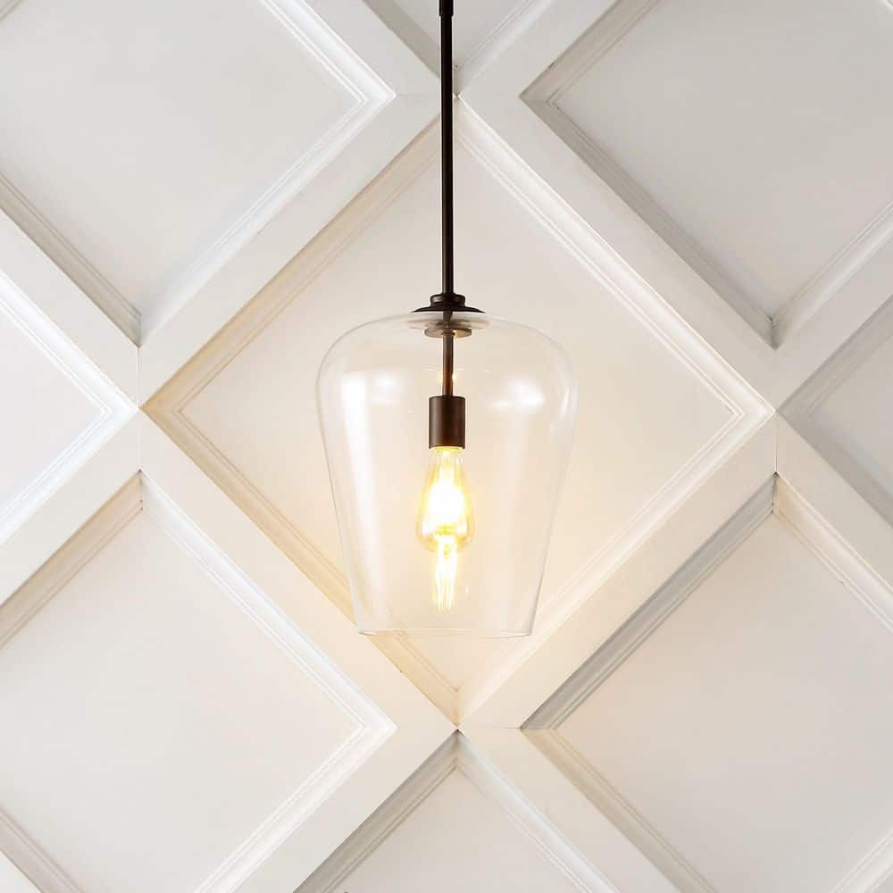 Hayes 11.25" Oil-Rubbed Bronze Industrial Farmhouse LED Pendant