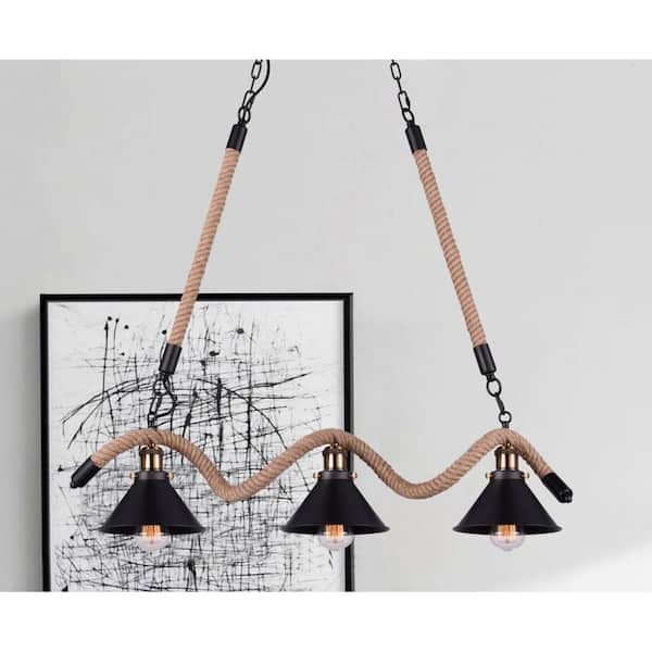 CWI Lighting Padma 3 Light Up Chandelier With Black Finish