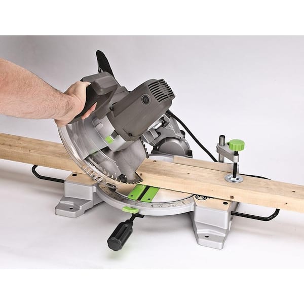 Genesis GMS1015LC 15 Amp 10 in. Compound Miter Saw with Laser Guide, 9 Positive Stops, Clamp, Dust Bag, 2 Wings and Blade - 2