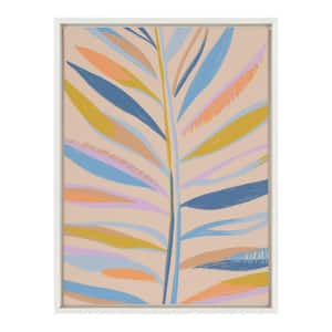 Sylvie "Rainbow Palms Blush" by Kasey Free Framed Canvas Wall Art