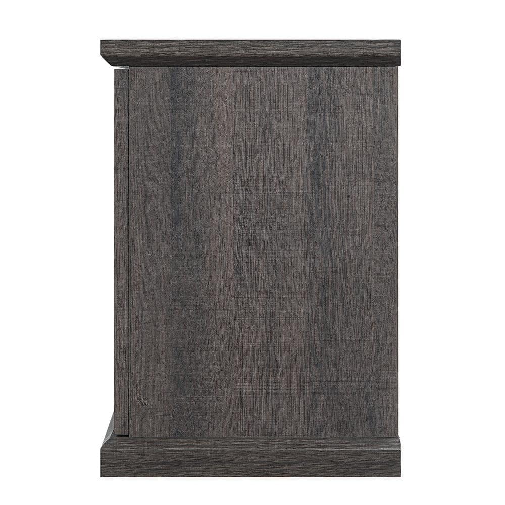 Franklin 60" Dark Brown Wood TV Stand with Cabinets