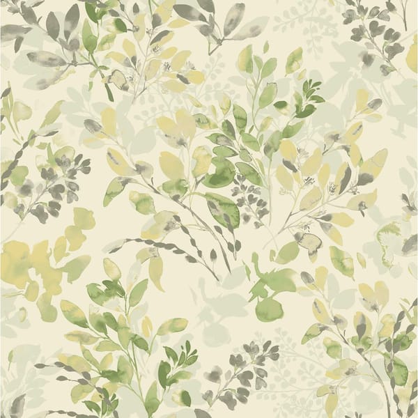 Willow Wood Aloe Botanical Vinyl Peel and Stick Wallpaper Roll (Covers 30.75 sq. ft.)