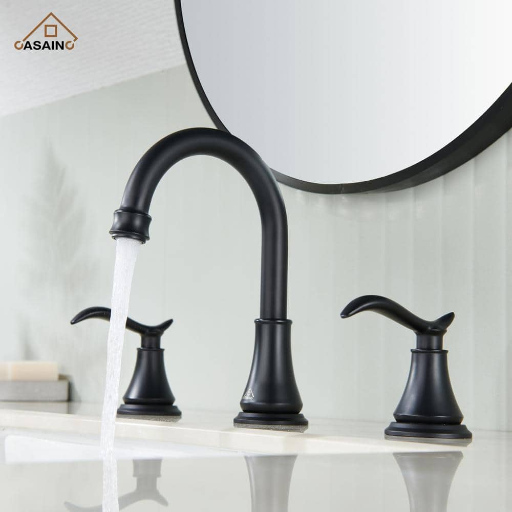 8-inch Widespread Faucet 2-handle Bathroom Faucet with Drain