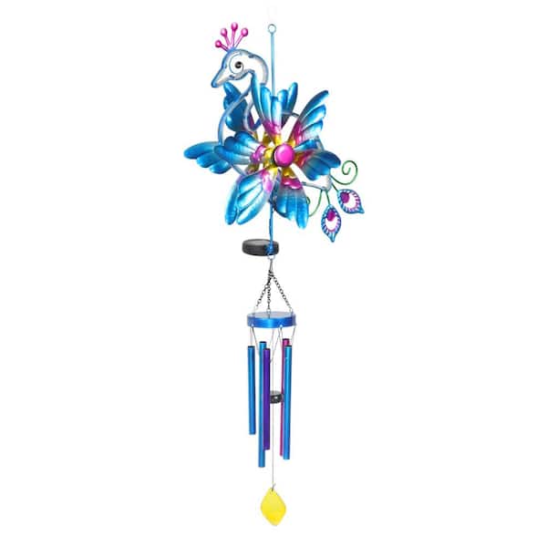 Exhart Large Solar White Angel, 6.5 by 42 Inches Metal Wind Chimes