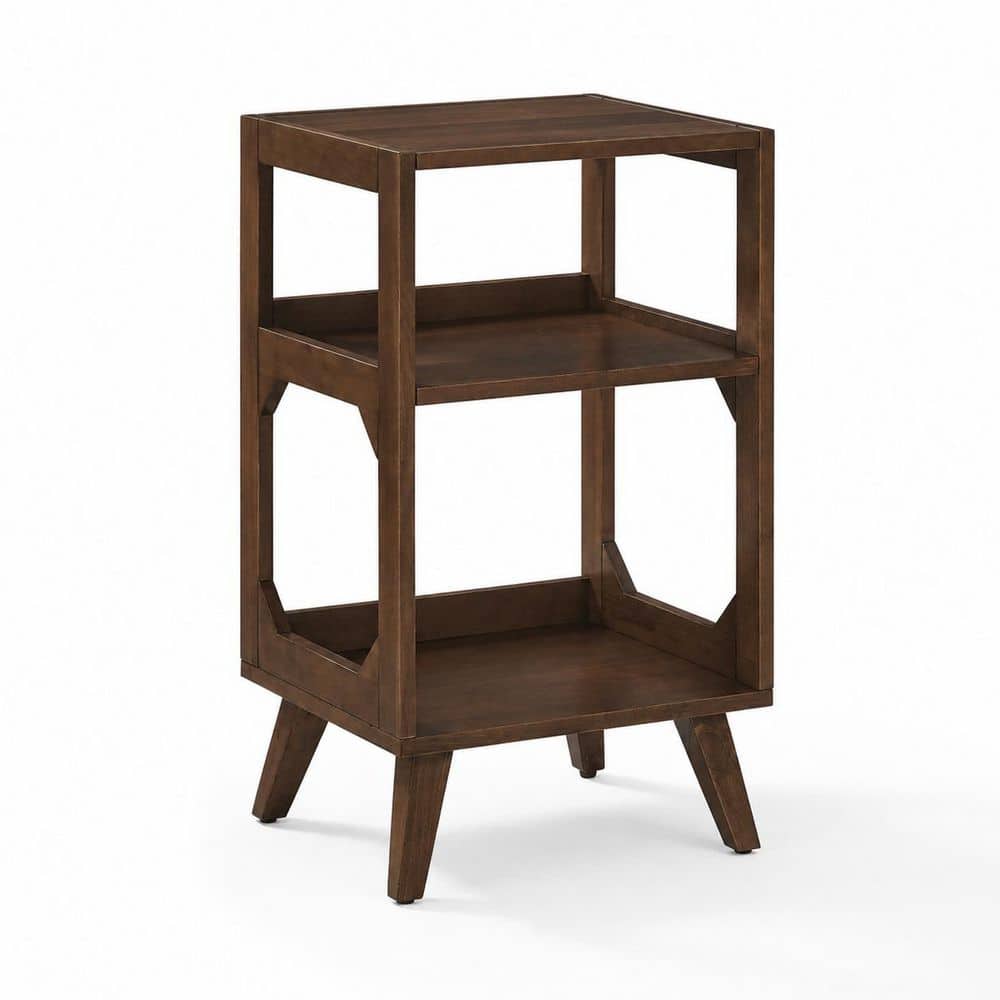 Asheville Brown Small Vinyl Storage Record Player Stand