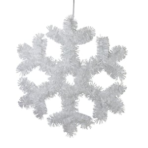 13.5 in. Tinsel Snowflake Christmas Window Decoration
