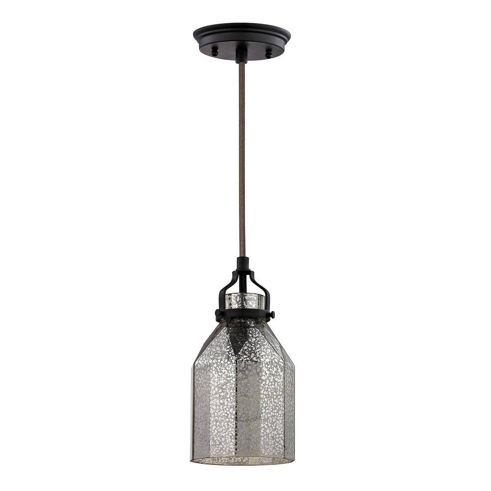 Danica Oil Rubbed Bronze Mini Pendant with Mercury Glass