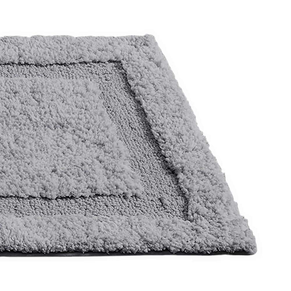 Gray Heathered Hotel Microfiber Bath Rug Runner, 20" x 60"