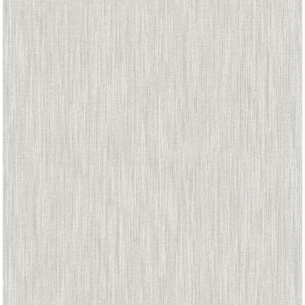 A-Street Prints Chiniile Grey Linen Texture Wallpaper Sample