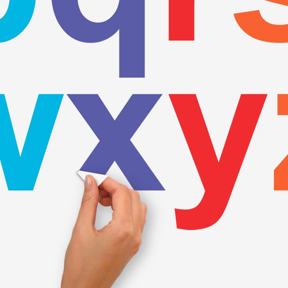 Colorful Alphabet and Number Peel and Stick Wall Decals