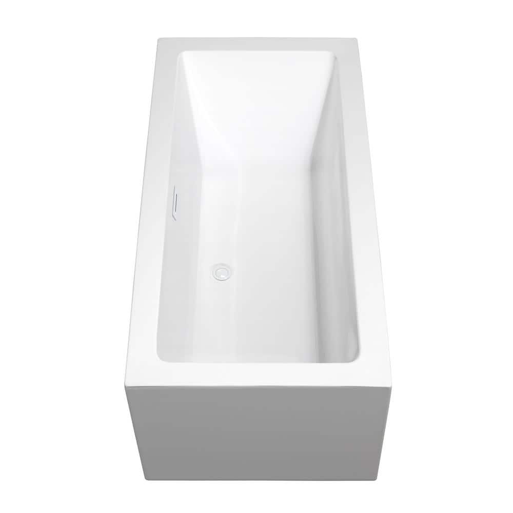 Melody 60'' Shiny White Acrylic Freestanding Bathtub