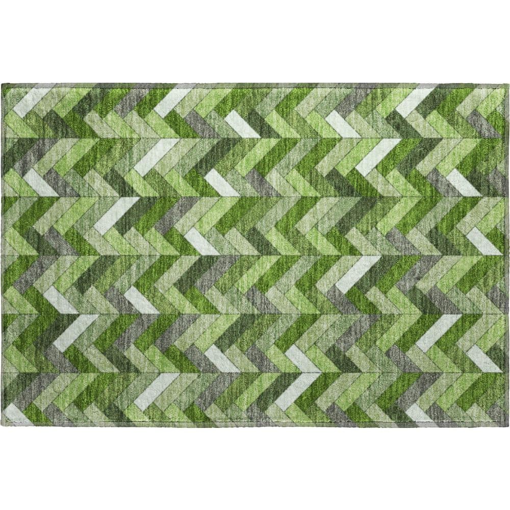 Mayfield Premium Machine Washable Abstract AMF2296 Olive 2 ft. x 3 ft. Accent Rug price history on PriceWatchPro