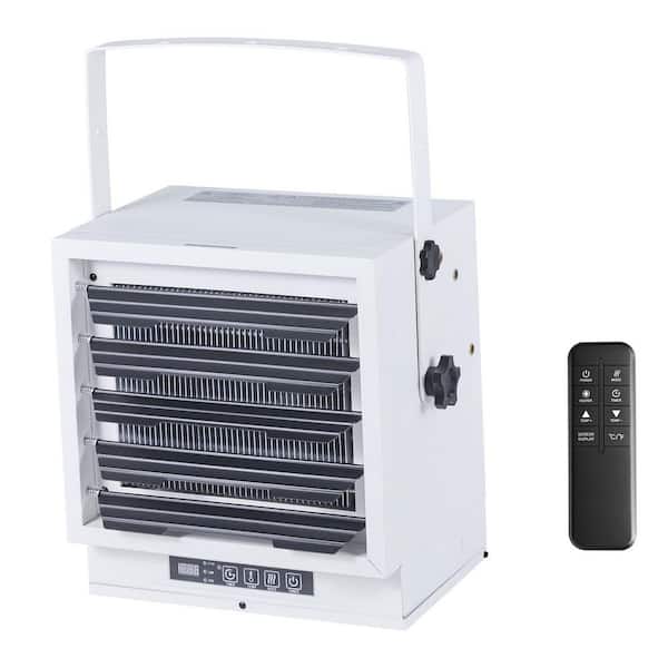 Electric Garage Heater, 10000-Watt Remote Control and 10 Hour Timer and Overheat Protection Wall/Ceiling Mounted Heater
