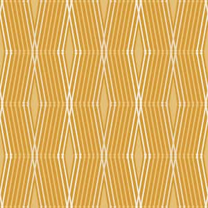 Hard Edge Ogee Turmeric Peel and Stick Wallpaper