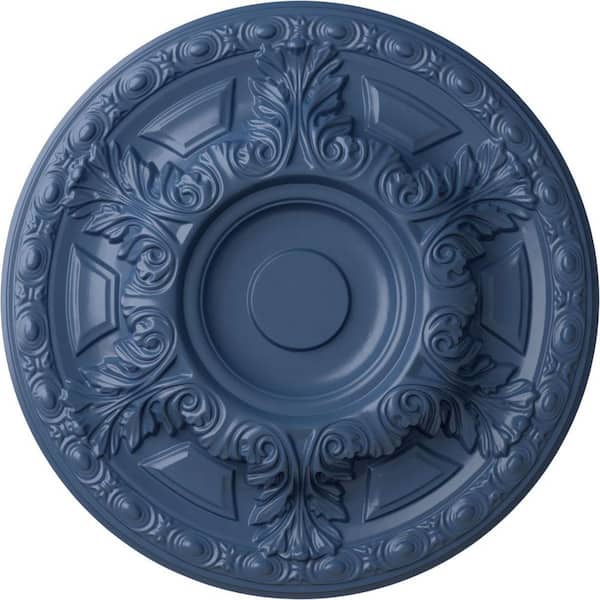 Ekena Millwork 23-1/2" x 2-3/4" Granada Urethane Ceiling Medallion (Fits Canopies upto 7-1/8"), Hand-Painted Americana