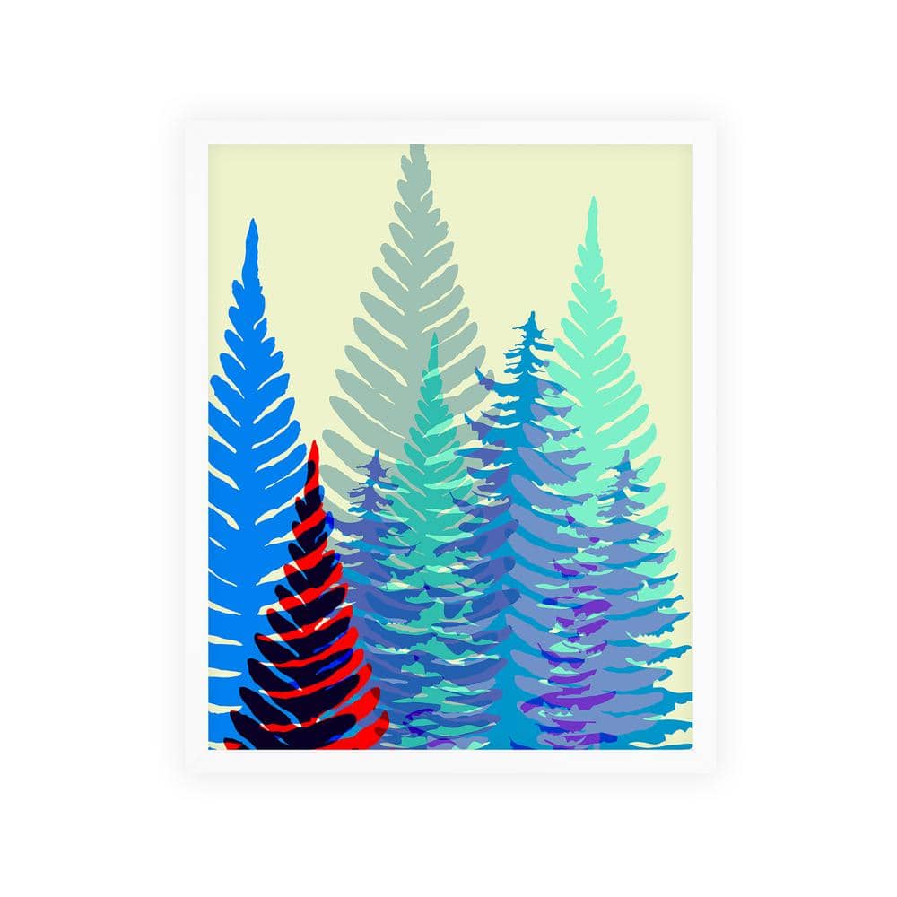 Modern Leaves Framed Nature Art Print 42 in. x 34 in.