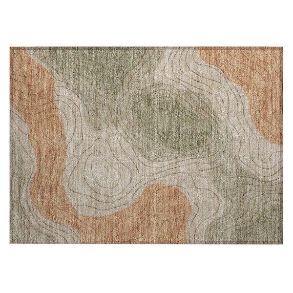 Chantille Machine Washable Indoor/Outdoor Abstract ACN3016 Sage 3 ft. x 4 ft. Area Rug
