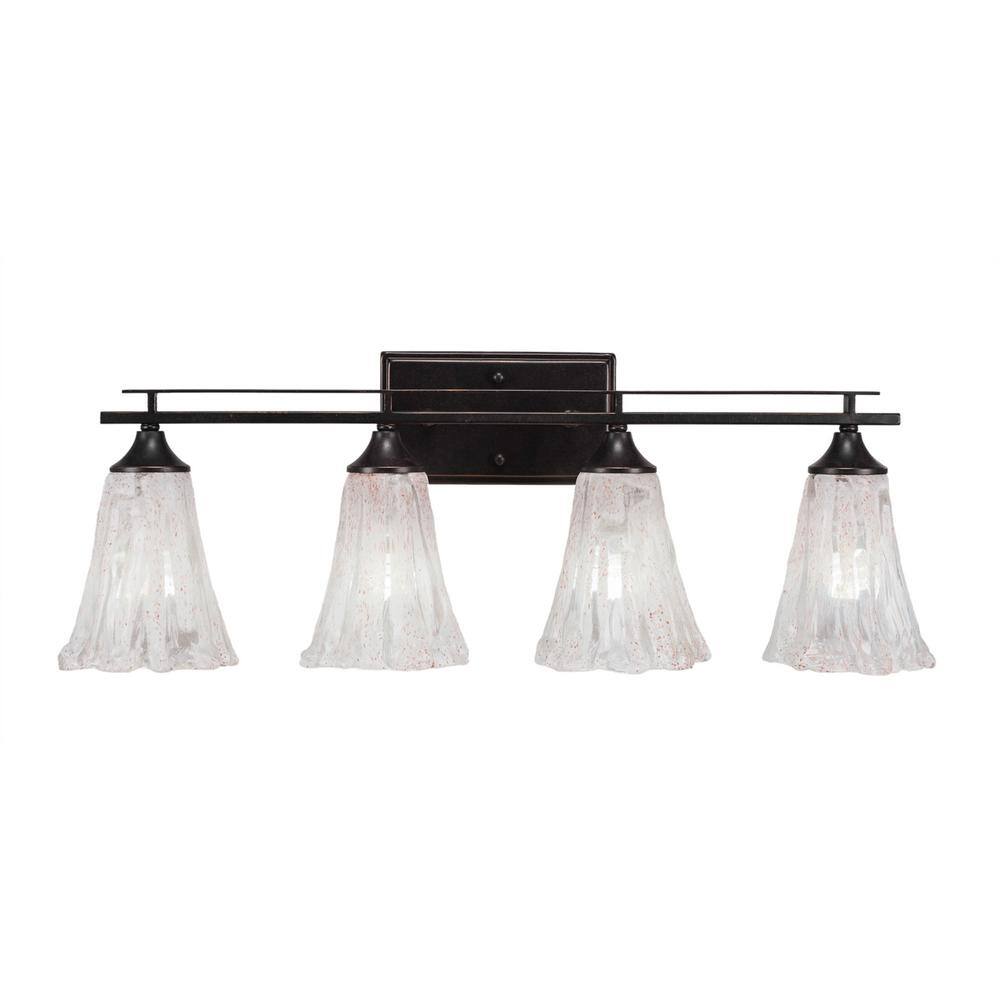 Ontario 28 in. 4-Light Dark Granite Vanity Light