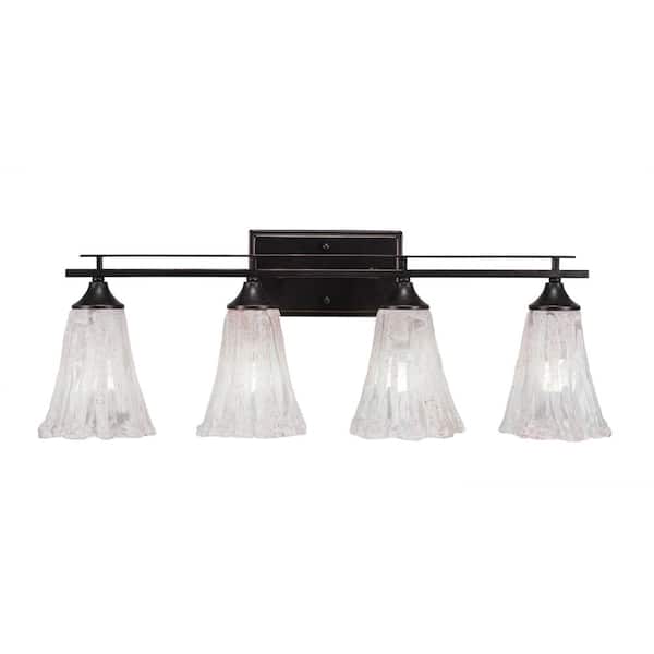 Unbranded Ontario 28 in. 4-Light Dark Granite Vanity Light