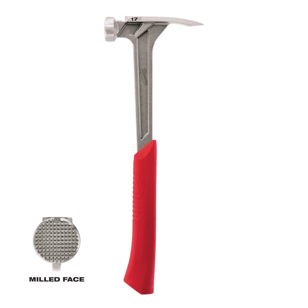 Milwaukee 17 oz. Milled Face Framing Hammer 48-22-9016 The Home Depot