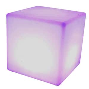 16 in. Block Seat Pool Spa Weatherproof Color Changing LED Cube