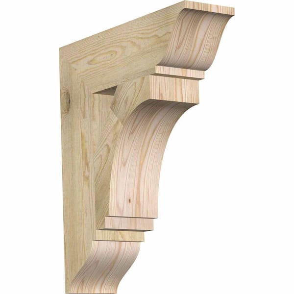 Ekena Millwork 6 in. x 26 in. x 22 in. Douglas Fir Imperial Traditional Rough Sawn Bracket