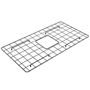 27.25 in. W x 14.25 in. L Bottom Grid 2.0 in Matte Black for 32 in. 1362-Single Bowl Sink