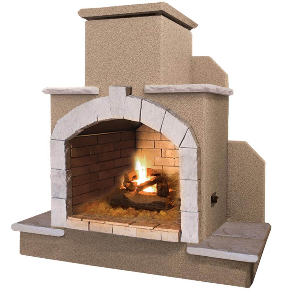 Cal Flame 78 in. Propane Gas Outdoor Fireplace