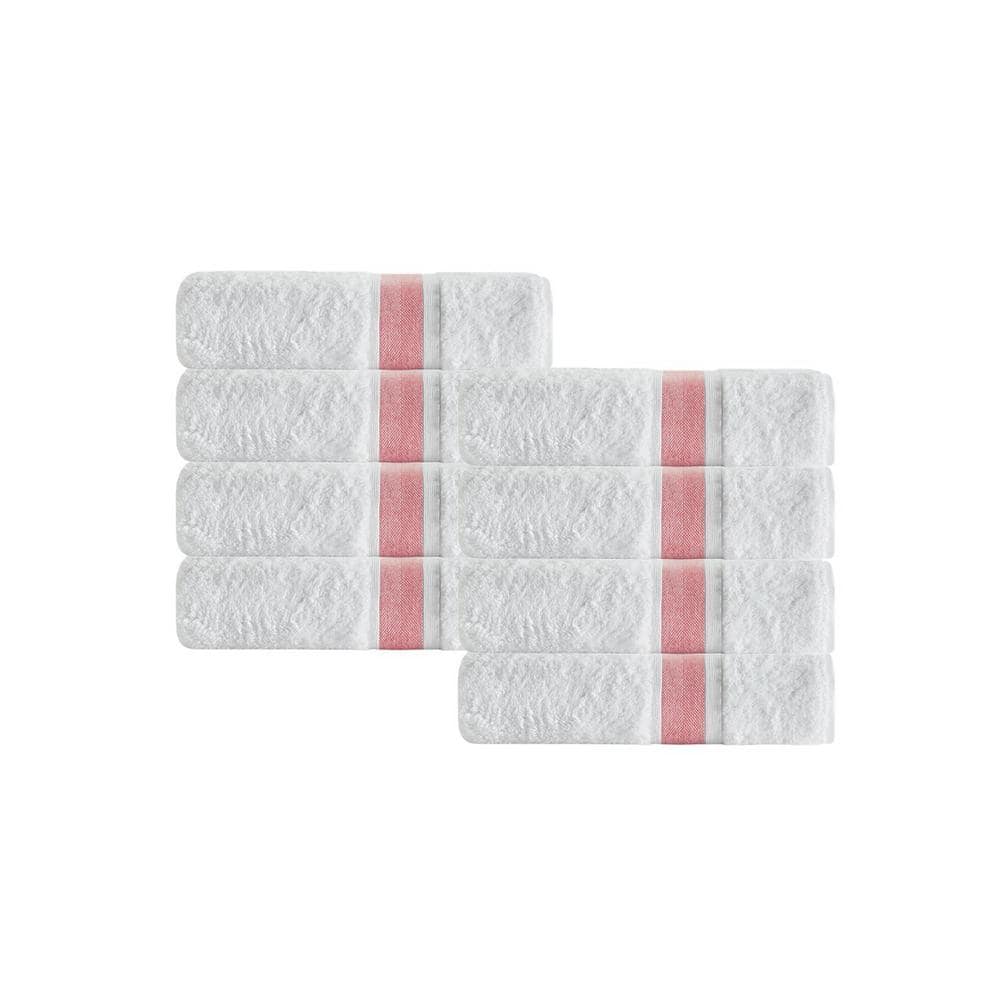 Unique 8 pcs Salmon Turkish Cotton Hand Towels