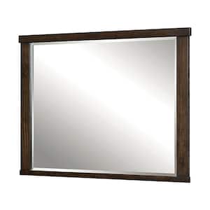 Medium Rectangle Dark Walnut Classic Mirror (37 in. H x 48 in. W)