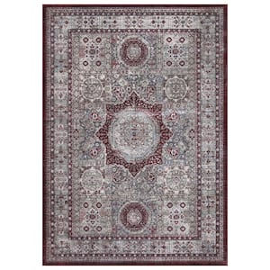 Barcelona Suzani Medallion Red 5 ft. x 7 ft. Area Rug