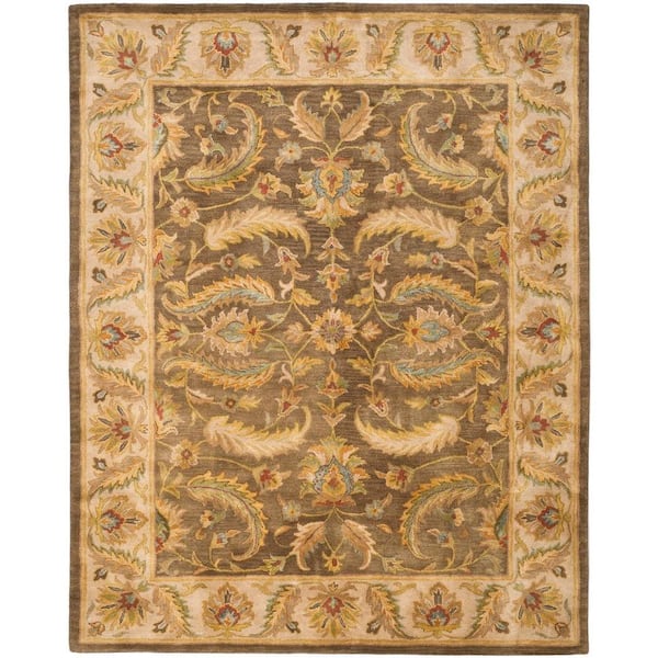 SAFAVIEH Heritage Green/Beige 8 ft. x 10 ft. Border Area Rug