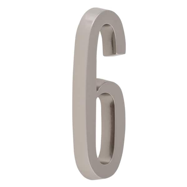 Everbilt 4 in. Satin Nickel Flush Mount Self-Adhesive House