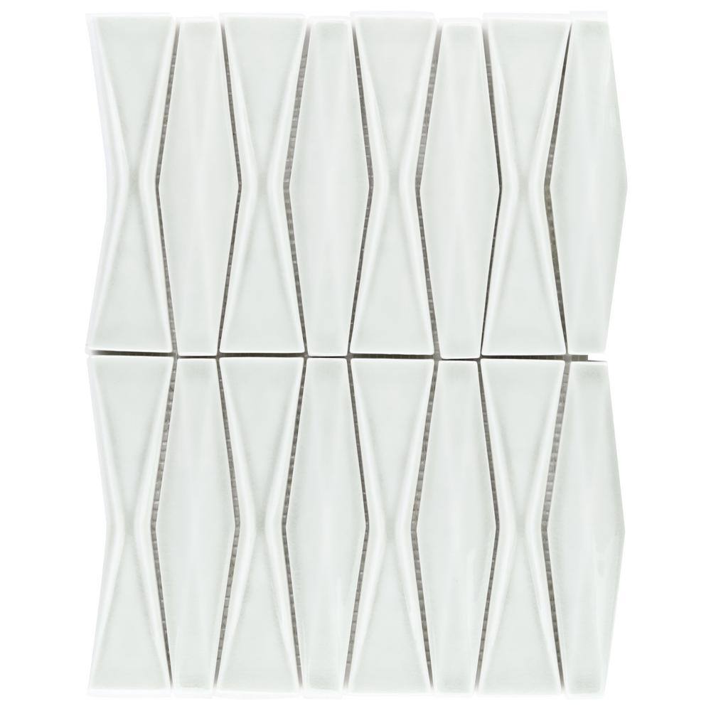 Delphi Harlequin Tundra 3 in. x 0.63 in. Crackled Glass Mosaic Tile Sample price history on PriceWatchPro