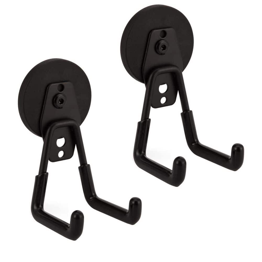 2 Pack Magnetic Utility Hooks 2.36in Black Rubber Coated Heavy Duty Wall Rack with 6 Rare Earth Magnets price history on PriceWatchPro