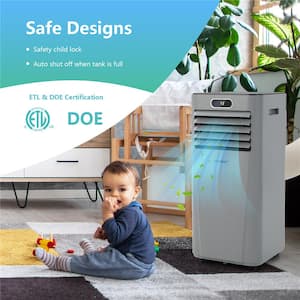 5,300 BTU Portable Air Conditioner Cools 220 Sq. Ft. with Remote Control in White