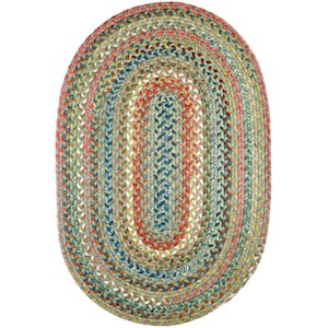 Rhody Rug Bouquet Bronze 8 ft. x 11 ft. Oval Indoor/Outdoor