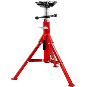 Pipe Jack Stand 1500 lbs. Load Welding Stand Jack 28 in. to 52 in. Height with 4-Ball Transfer V-Head for 107A-Type Pipe