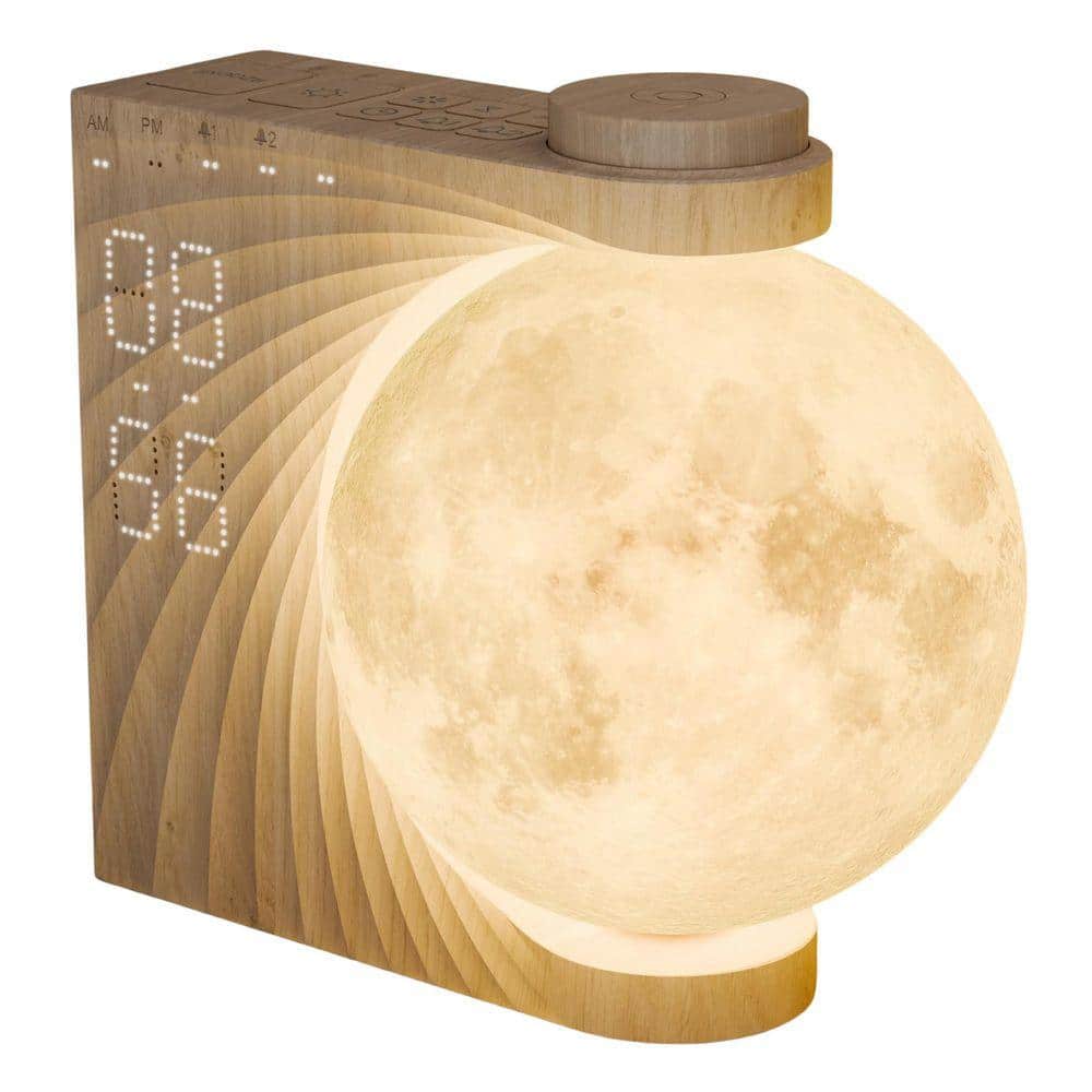 White Sunrise Alarm Clock with Wake Up Light, White Noise Sound