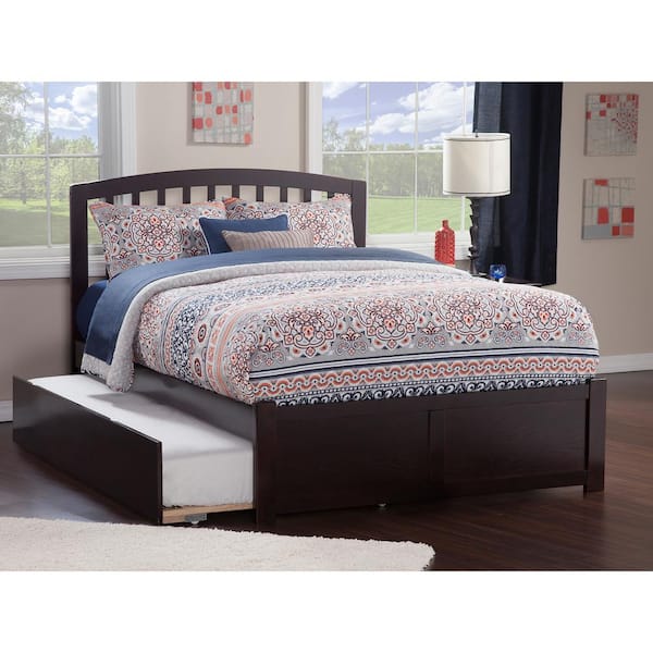 AFI Richmond Espresso Queen Bed with Footboard and Twin Extra Long Trundle