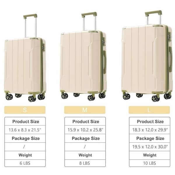 【新品未使用】miraqu beige スターターセット(フレーバー5種×2) Merax 3 Bags 3-Piece White and Green Expandable ABS Hardshell